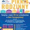 Plakat z harmonogramem wydarzenia Piknik rodzinny z okazji 20 lecia Polski w UE.