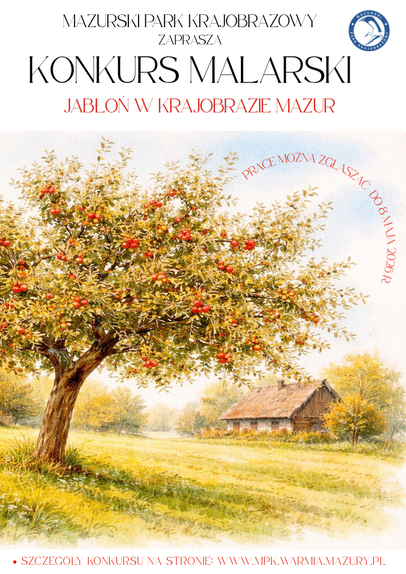Konkurs malarski pt. JABŁOŃ W KRAJOBRAZIE MAZUR